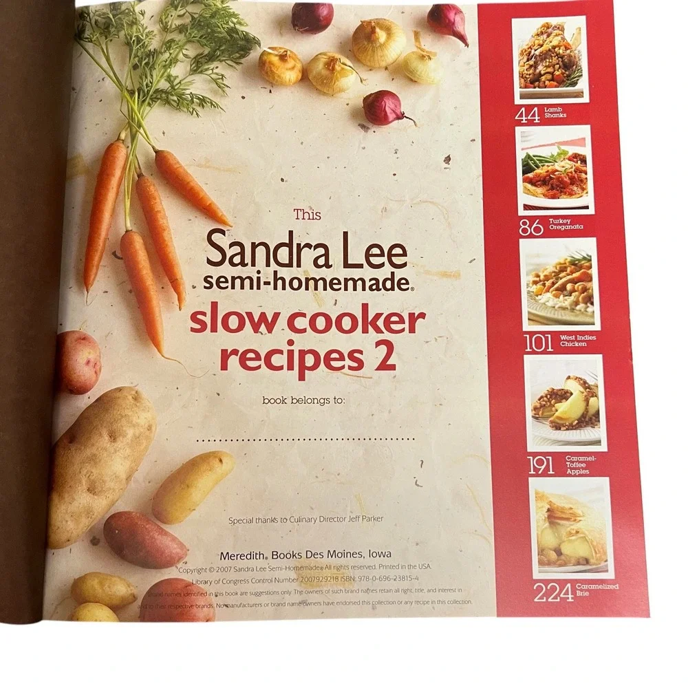 Sandra Lee Semi Homemade‎ Slow Cooker Recipes 2 Cookbook Food Network